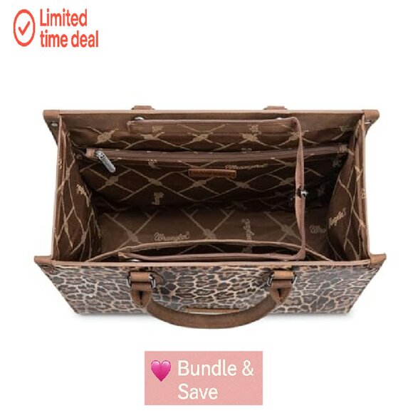 Large Vegan Leather Tote Bag with Detachable Strap for Work & Travel - Picture 5 of 8